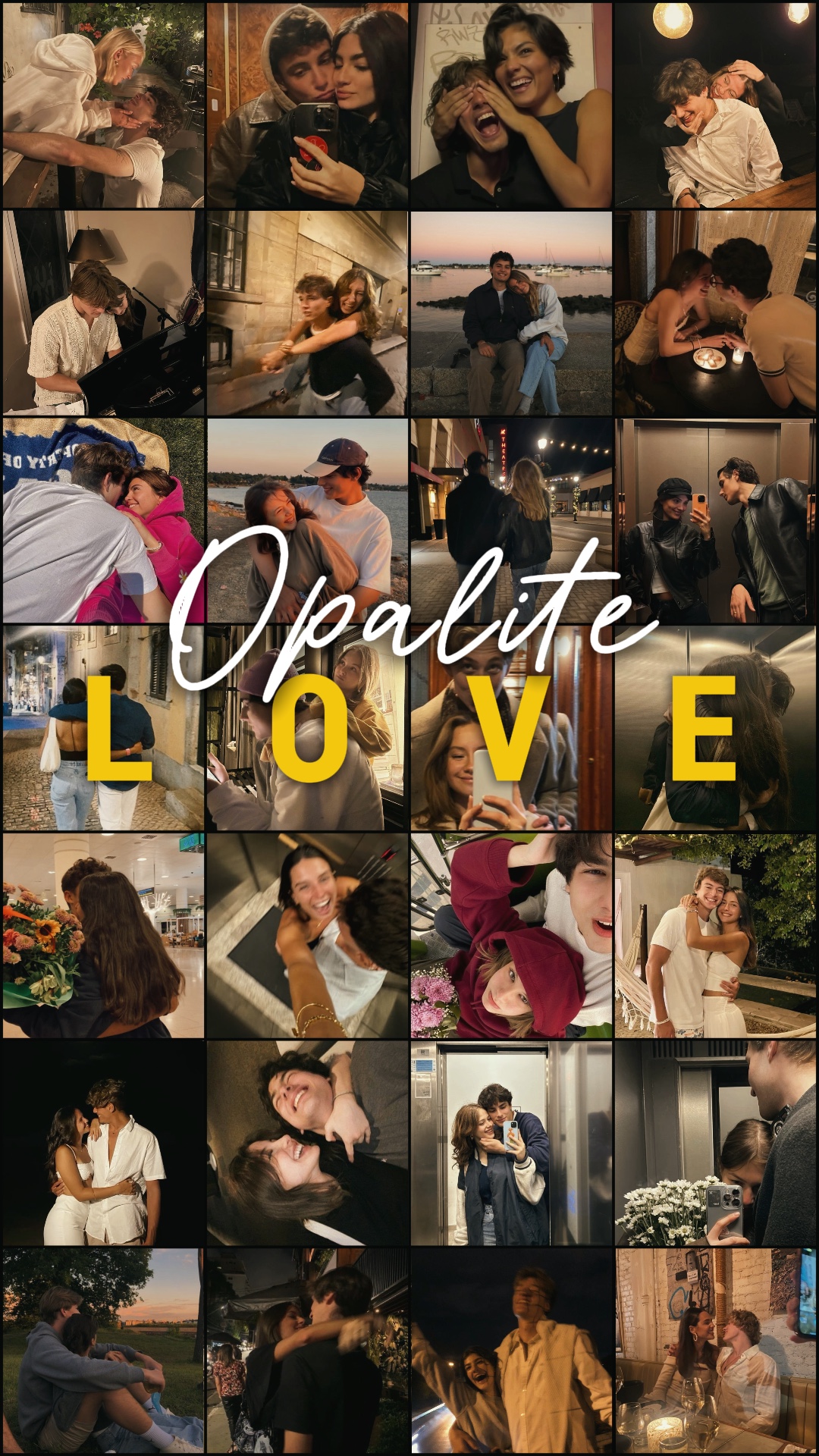 Dépôt de grille de photos d'amour