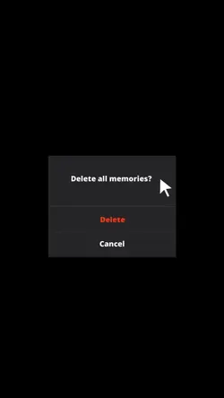 delete all memories