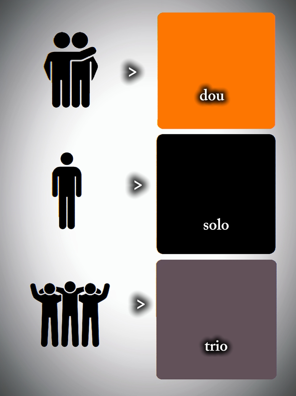 Dou solo trío tendencia 