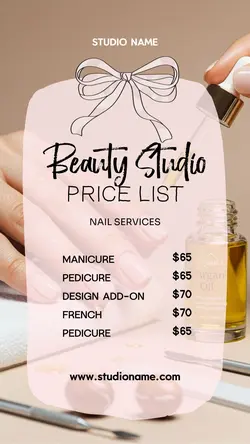 PRICE LIST MANICURE
