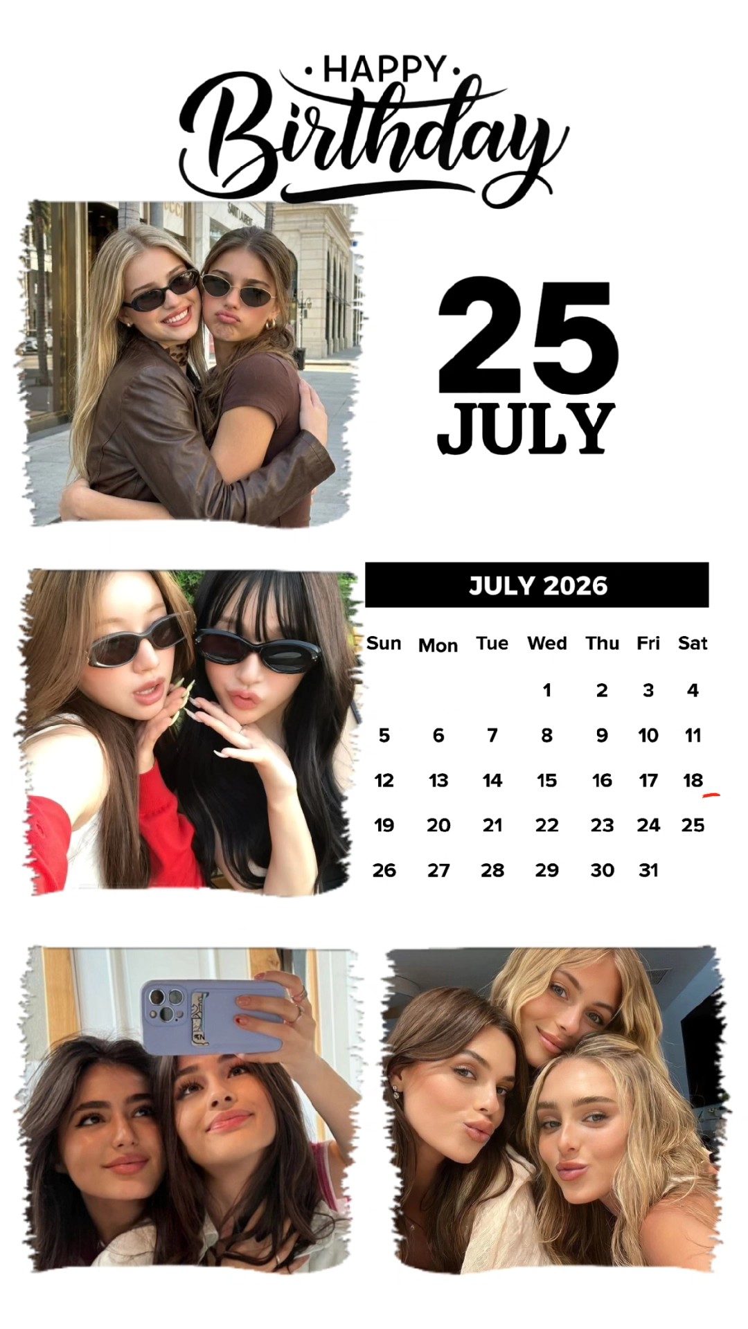 Anniversaire 25 juillet 2026