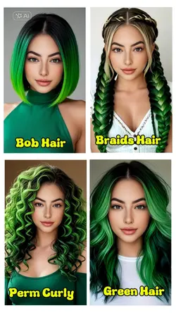 Green Hair Style Ai 
