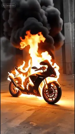 Motorcycle Burning