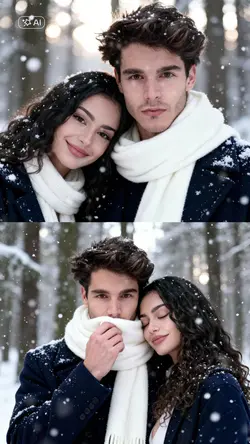 snow couple