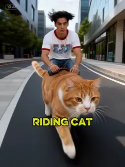 Riding cat