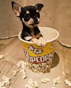 comendo pipoquinha 