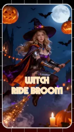 Witch ride broom