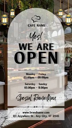 we are open