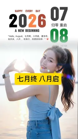 七月终 八月启