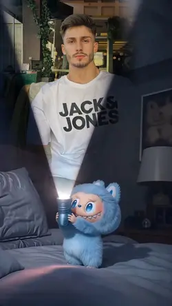 Blue labubuwallpaper