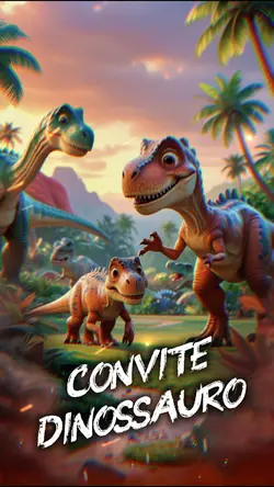 Convite Dinossauro 