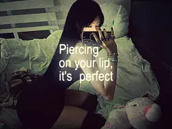 piercing on your lip