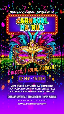 Convite carnaval 🎭