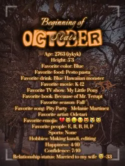 October stats