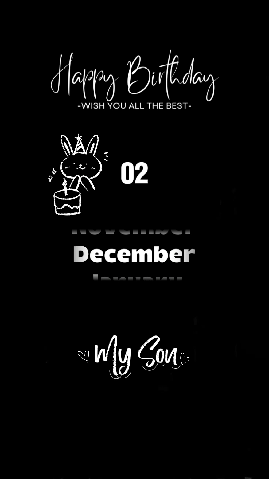 Feliz cumpleaños 2 de diciembre MySon