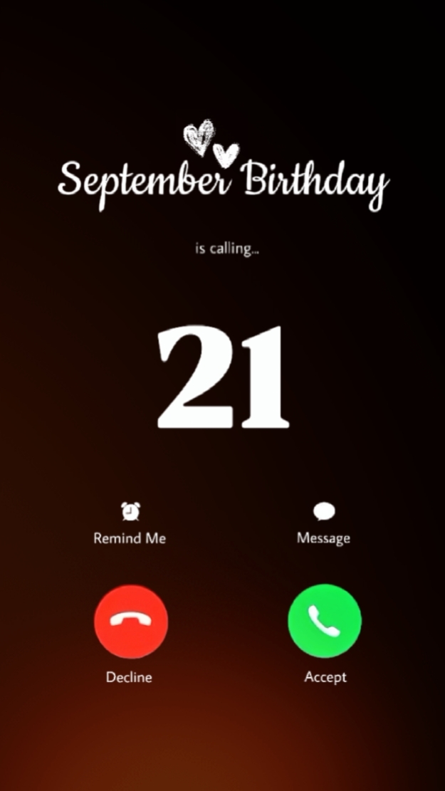 21 de setembro Birthda