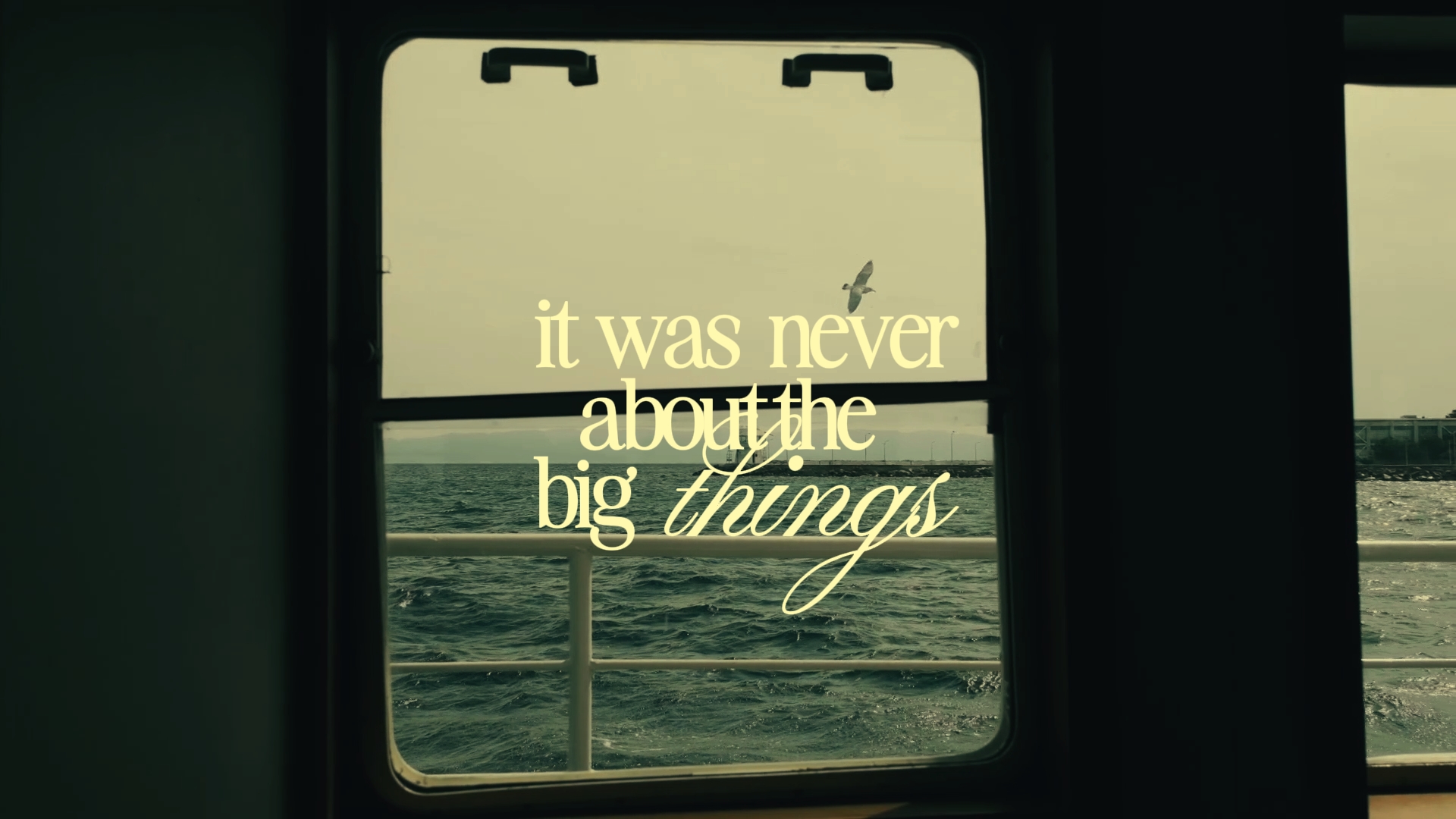 It was never about..