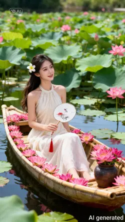 Nàng thơ bên hồ sen