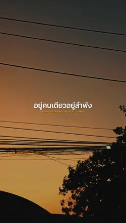 อยู่คนเดียวอยู่ลำพัง