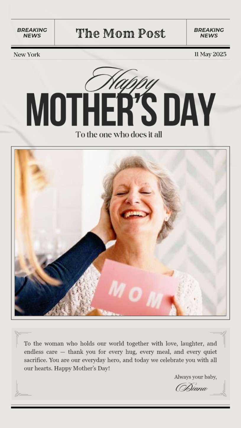 Saudação do dia das mães
