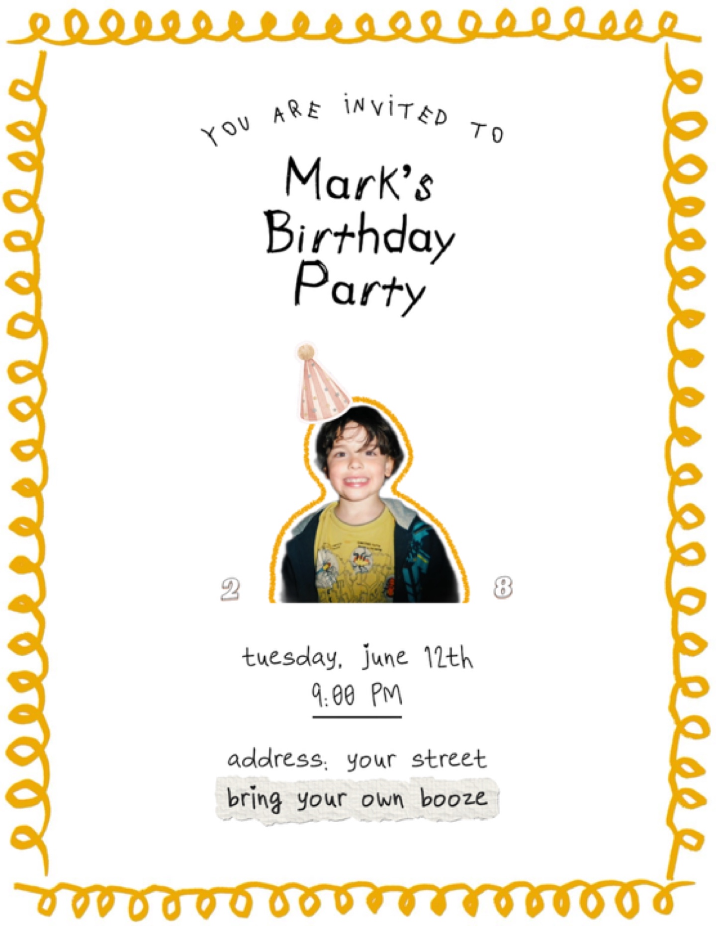 Invitación de cumpleaños