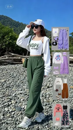 OUTFIT BLOES CROP