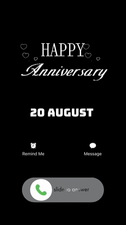20 AUG ANNIV CALL 