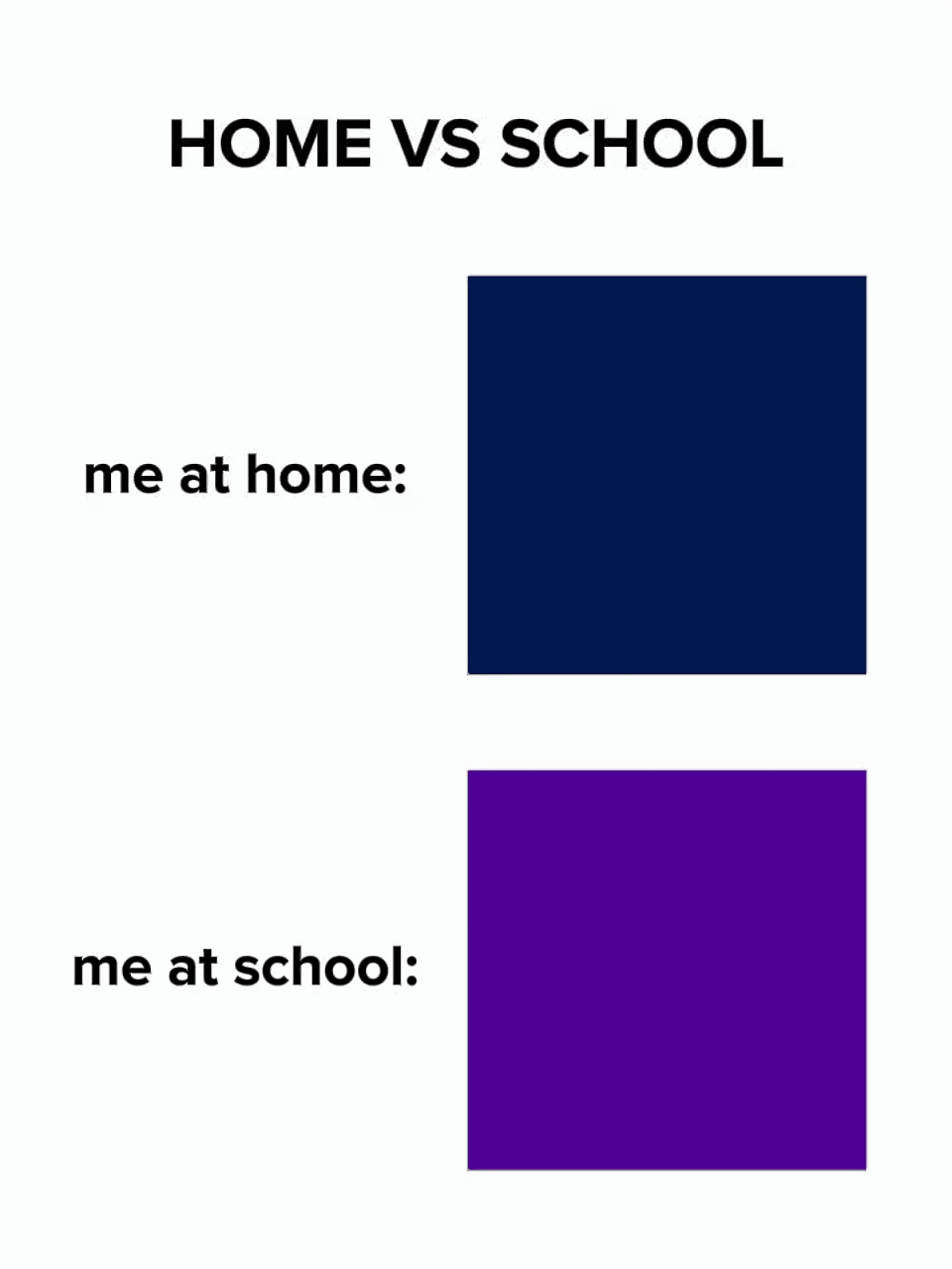 Home vs school 
