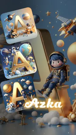 3D letter A boy