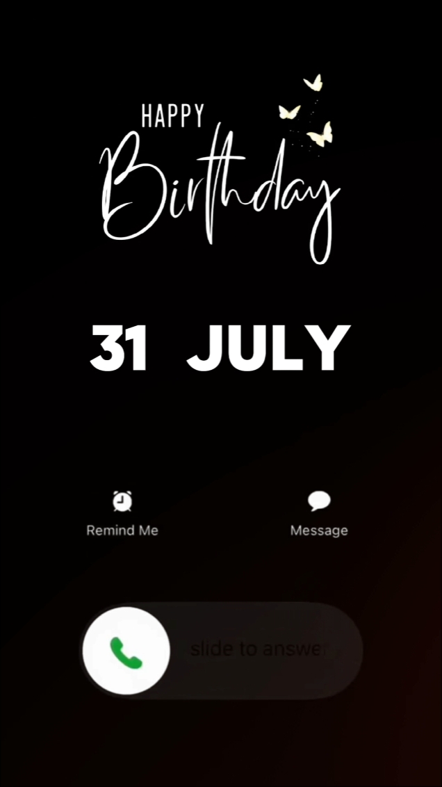 Aniversário de 31 de julho 