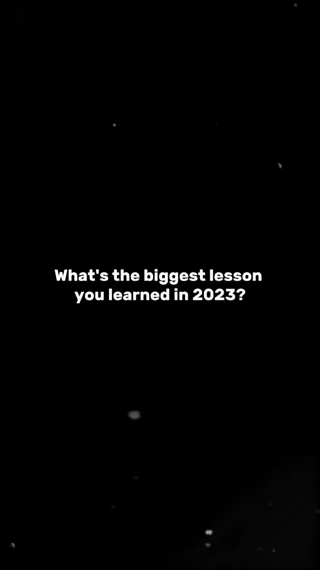 Biggest Lesson ...