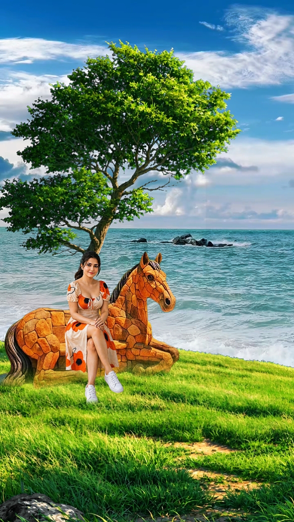 Na praia