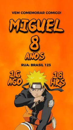 CONVITE NARUTO