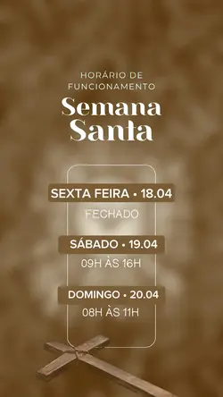 Horário semana santa