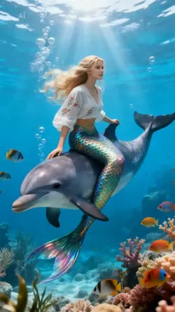 mermaid n dolphin