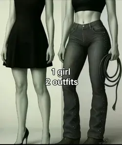 1 girl 2 oufits