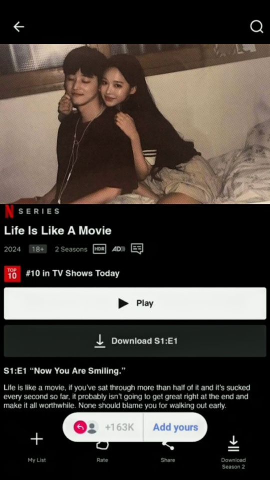 A vida é como um filme