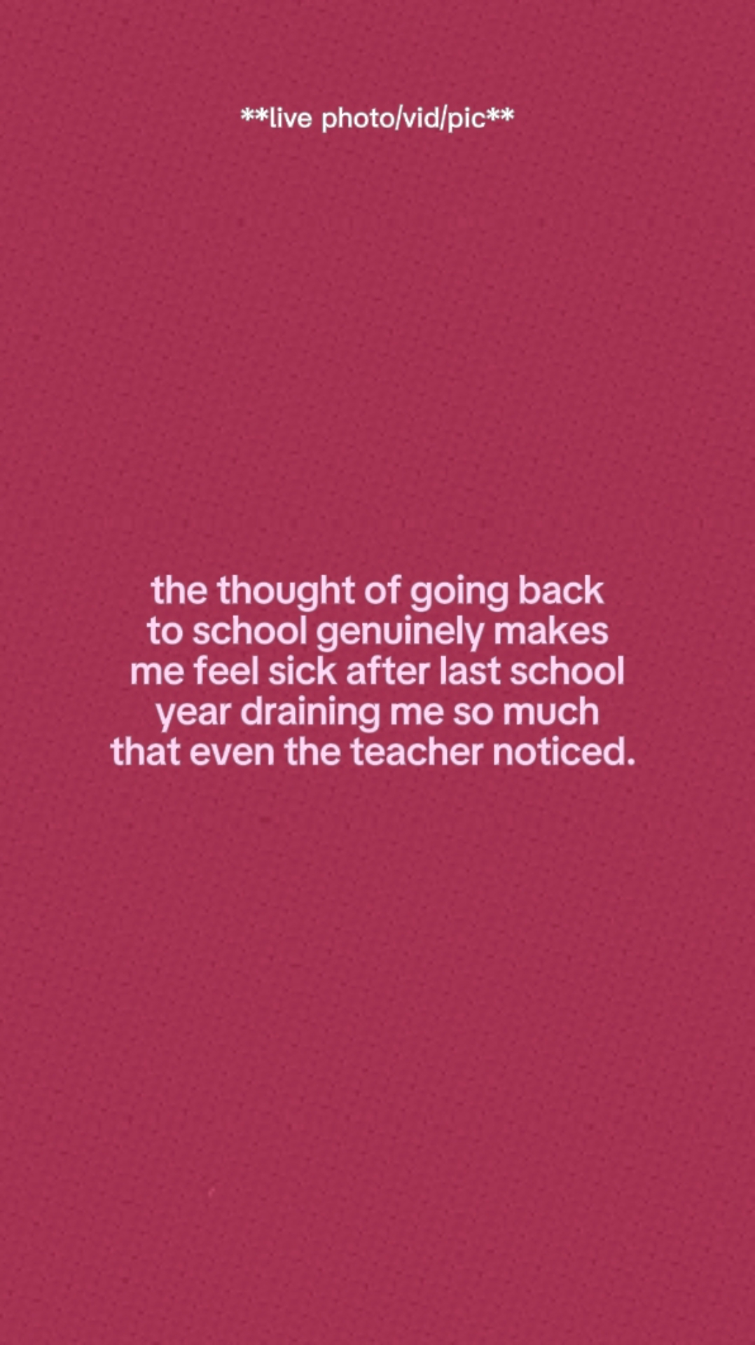 School Makes Me Sick