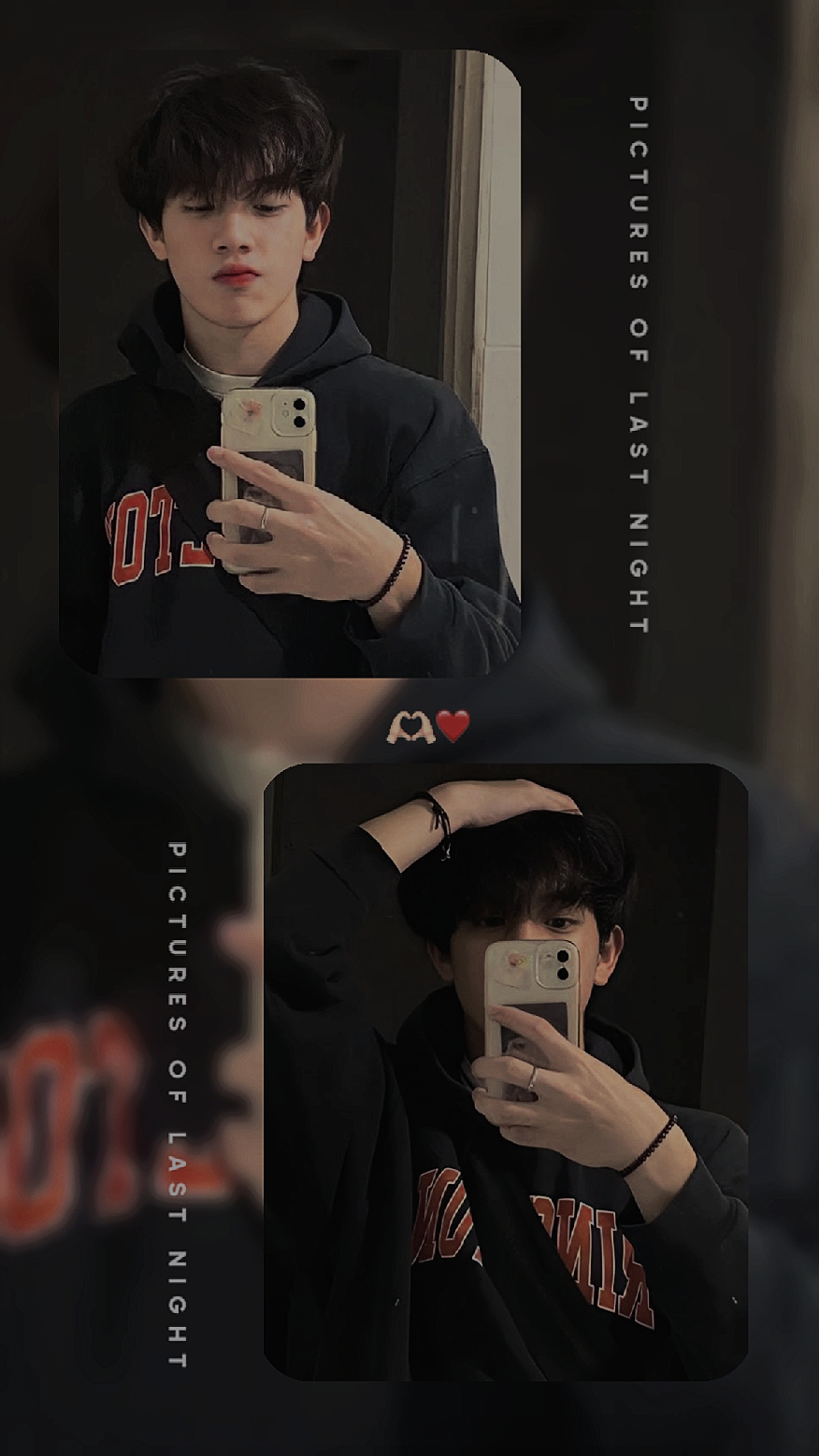 2 fotos con letras