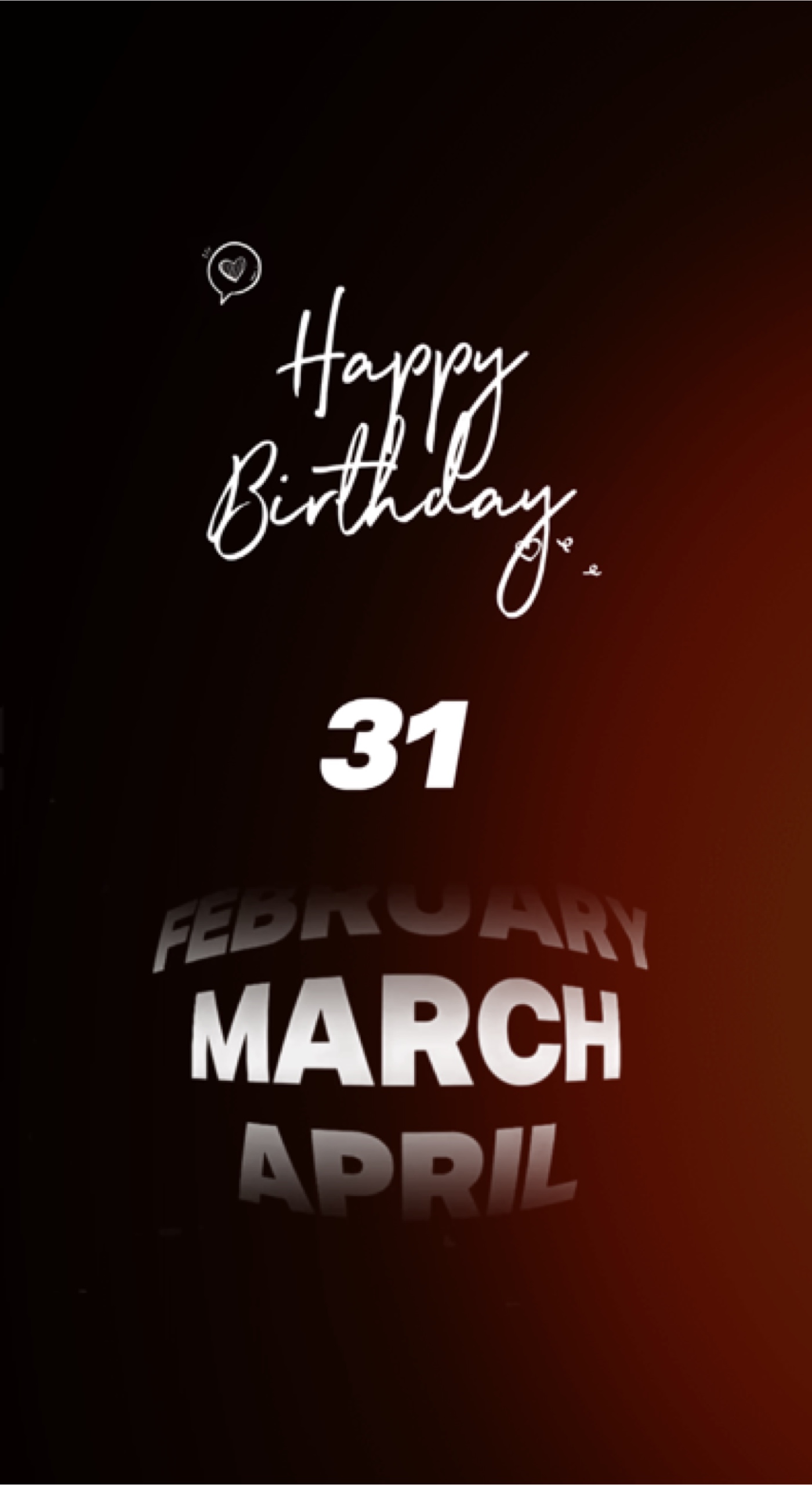 ULANG TAHUN 31 MARET