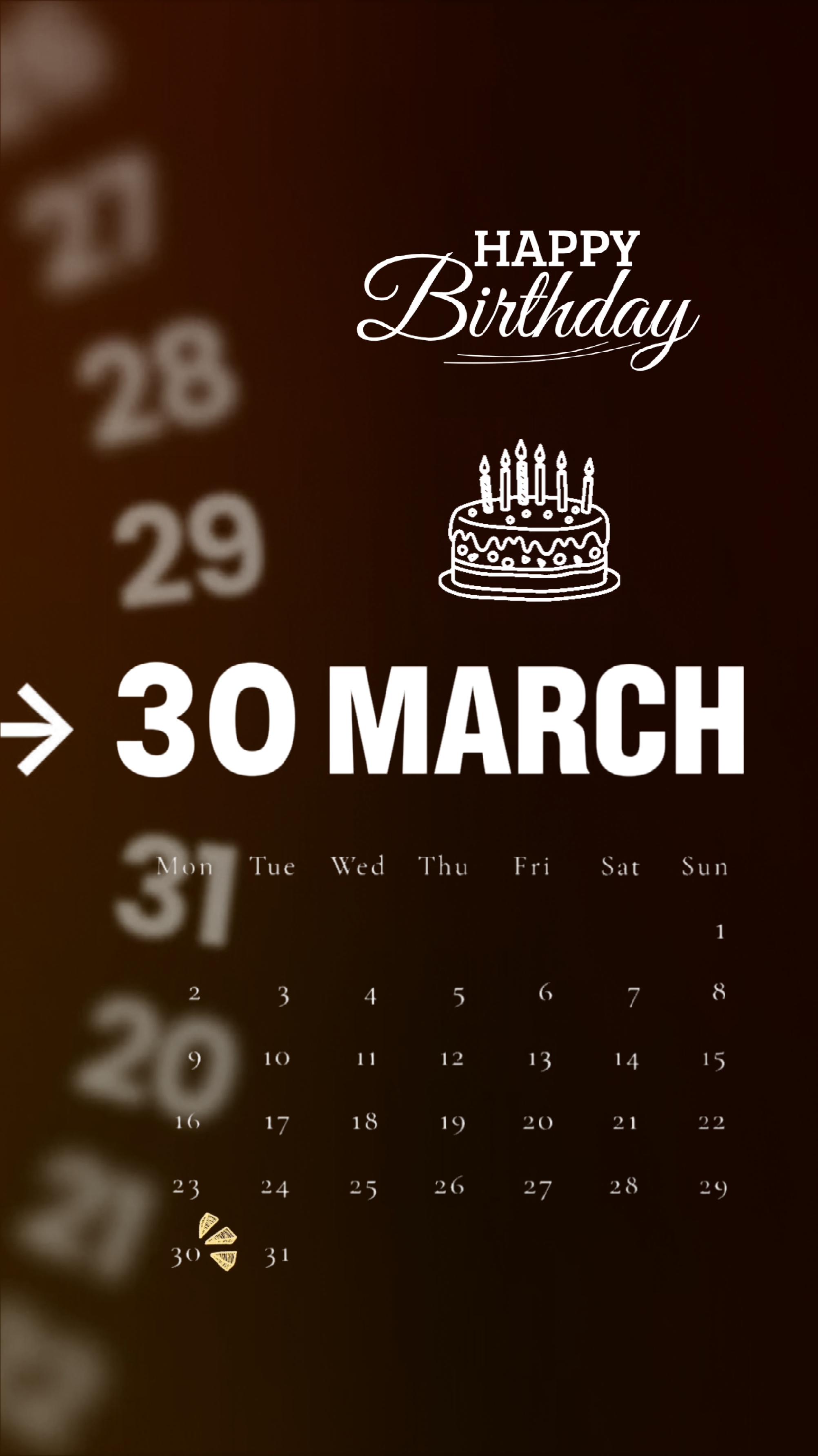 Anniversaire 30 mars