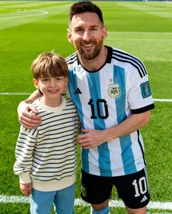 hug with messi