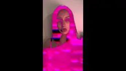 glitch effet rose