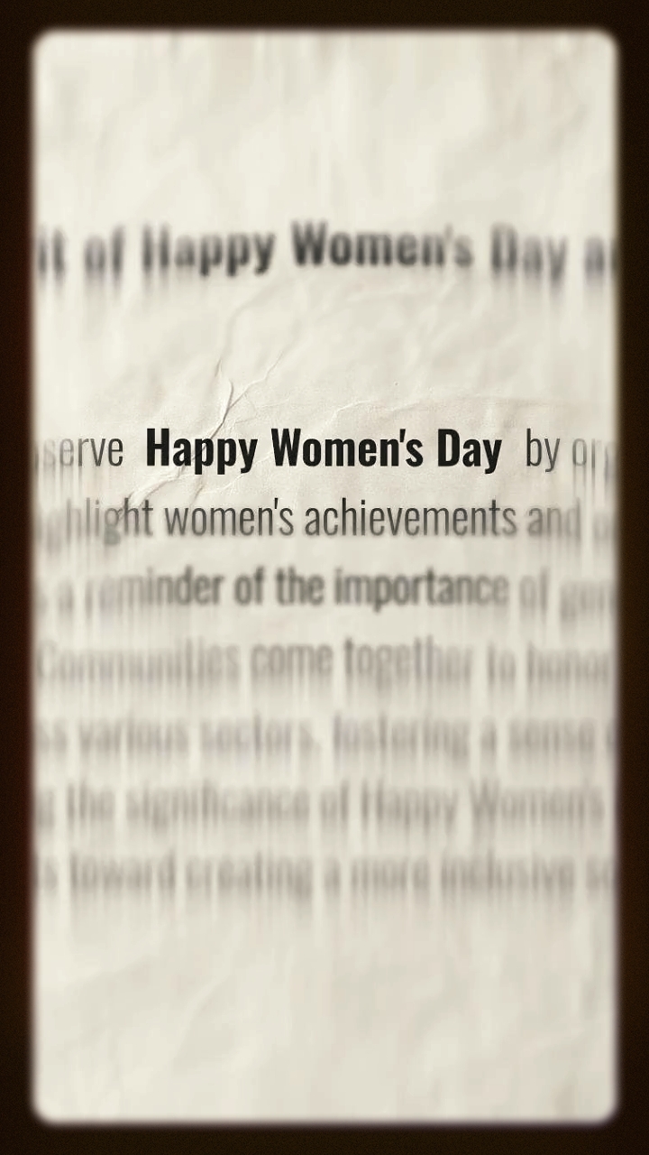 Feliz dia da mulher 