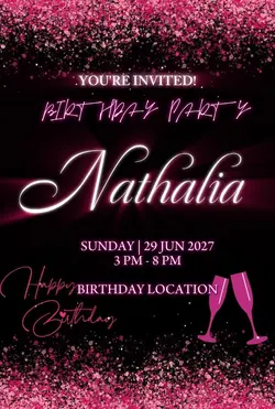 pink birthday card 