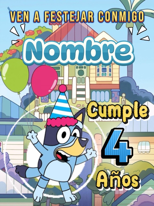 Convite Bluey 