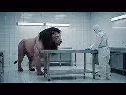 Lion gets tattoos 