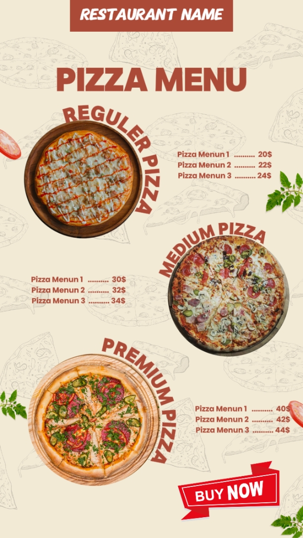 Menú De Pizza