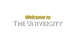 welcm to university 