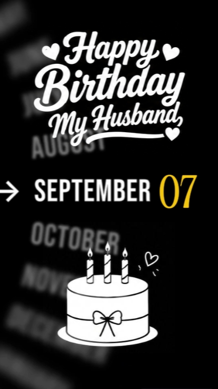 HBD HUSBAND 7 SEPT